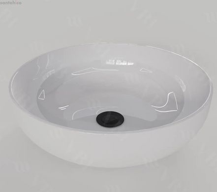 Раковина накладная VBI Bari 46 см белый глянцевый VBI-011600