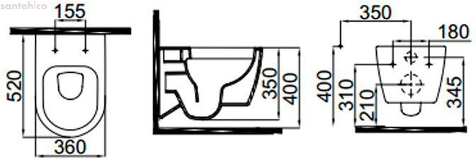 Унитаз подвесной IDEVIT ALFA SETK3104-2616-001-1-6000 с крышкой Soft-Close Slim
