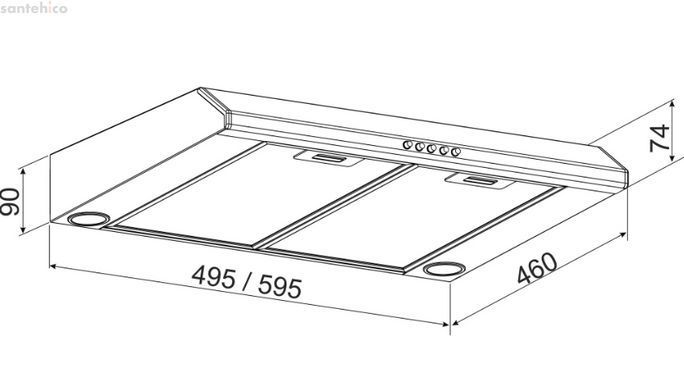 Витяжка GRANADO Toses 1503-450 Inox GCH1015345077