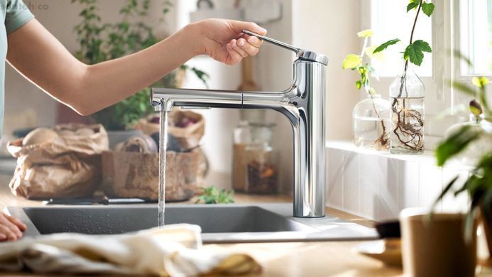 Змішувач для кухні Hansgrohe Zesis M33 хром 74804000 з витяжним душем
