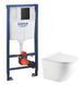 Інсталяція Grohe Solido 3 в 1 із чорною матовою клавішою 388112430 + Унітаз підвісний Koller Pool Round Smart Tornado 3.0 RN-0490-RQ3 із сидінням Soft Close