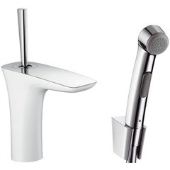 Hansgrohe PuraVida (цвет - хром/белый), С донным клапаном Push-Open 15275400