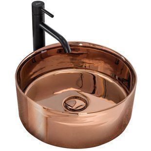 Умывальник (раковина) REA IDA ROSE GOLD накладной розовое золото REA-U7401