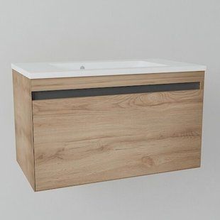 Тумба с раковиной Devit UP 0020120L 60, светлый дуб