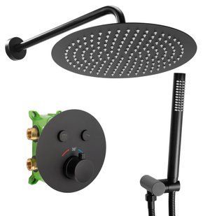 Душовий гарнітур прихованого монтажу MILER BLACK MATT BOX REA-P6713