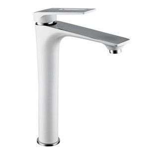 Смеситель для умывальника Frap F1052-54 высокий, белый/хром