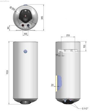 Накопичувач водонагрівач Thermo Alliance Spectra slim 80 л SV0803620DS