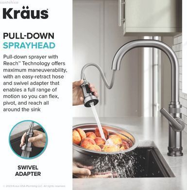 Смеситель для кухни Kraus Allyn бронза KPF-4102SFACB