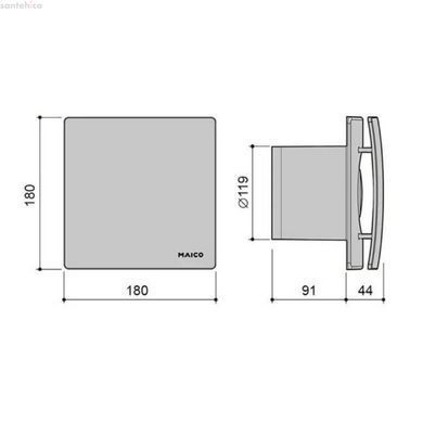 Вытяжной вентилятор Maico AWB 120 HC 0084.0305