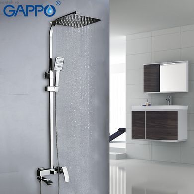 Душова система GAPPO G2407, вилив - перемикач на лійку, хром