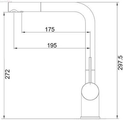 Змішувач для кухні Fabiano FKM 3112 SS Nano Graphite pvd-графіт 8231.401.1130 під фільтровану воду