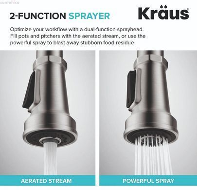 Смеситель для кухни Kraus Allyn бронза KPF-4102SFACB