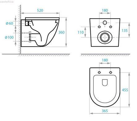 Інсталяція Grohe Solido 3 в 1 з чорною матовою клавішою 388112430 + Унітаз підвісний Koller Pool Round Smart Tornado 3.0 RN-0520-RQ3 із сидінням Soft Close
