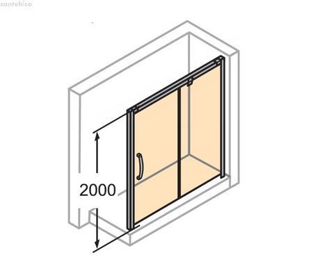 Душевые двери Huppe Aura Elegance 140x200 (Профиль - хром, стекло - прозрачное) 401516.087.322