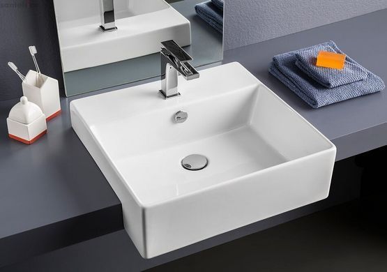 Керамічна раковина 50 см Artceram Quadro, white glossy (QUL004 01; 00)