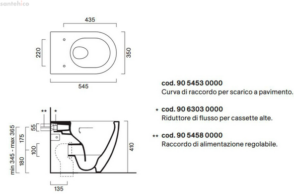 Унитаз приставной Catalano Sfera черный матовый 514550022 с сиденьям Soft Close