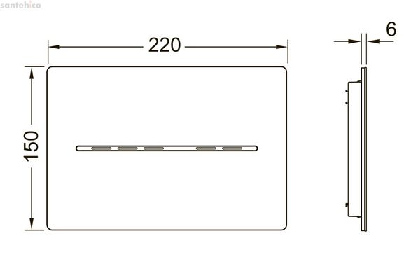 Електронна панель змиву (безконтактна) TECE Solid білий глянцевий 9240462