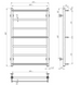 Рушникосушка електрична Deffi Ladder 500x800 хром C.LK.80.50.7.E.C.R.5 права