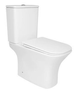 Унитаз напольный Qtap Presto Quadro Ultra Quiet QTPRE27W51021 с бачком и сиденьям Soft Close