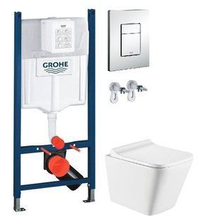 Инсталляция Grohe Rapid SL 38772001 4 в 1 +Унитаз подвесной Koller Pool Trend Rimless TR-0490-RW с сиденьем Soft Close