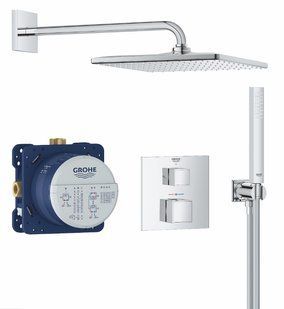 Душова система прихованого монтажу Grohe Grohtherm Rainshower Mono 310 Cube хром 34868000