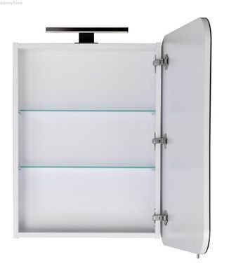 Дзеркальна шафа Мойдодир Сорренто Black 60 00-0009297 з Led підсвічуванням