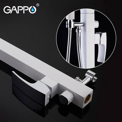 Смеситель для напольной ванны GAPPO G3007-8, белый/хром