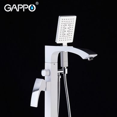 Змішувач для ванни для підлоги GAPPO G3007-8, білий/хром