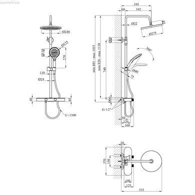 Душова система Kroner KRP Makon - GRP0637 графіт CV035369