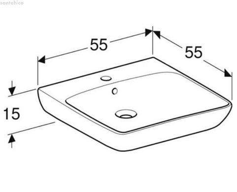 Раковина подвесной Geberit Selnova Comfort 55 см 501.461.00.7