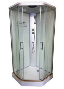 Душевой бокс Veronis 90x90 (Профиль - сатин, стекло - прозрачное) BN-1-90