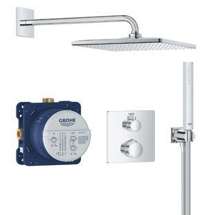 Душова система прихованого монтажу Grohe Grohtherm Rainshower Mono 310 Cube хром 34870000
