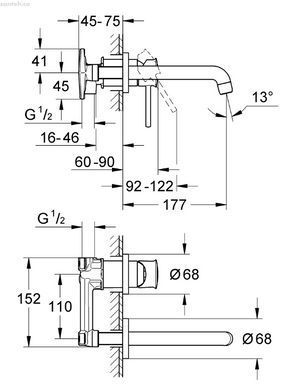 Змішувачі для раковини Grohe Bau Classic хром 2029200C