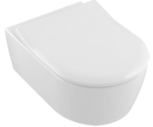 Унитаз подвесной Villeroy&Boch Avento Direct Flush с покрытием Ceramic Plus + СИДЕНЬЕ SOFT CLOSE, SLIMSEAT 5656RSR1