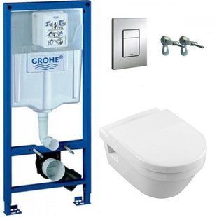 Комплект инсталляция Grohe Rapid SL 38772001 + унитаз Villeroy & Boch Omnia Architectura 5684HR01 c сидением Soft Close 98M9C101