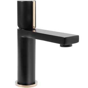Змішувач для раковини (умивальника) REA ICON BLACK L.GOLD чорний низький REA-B5680