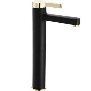 Змішувач для раковини (умивальника) REA POLO BLACK GOLD високий REA-B9978