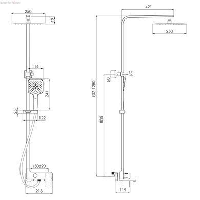 Душевая система Imprese Violik хром t030B10801SQ