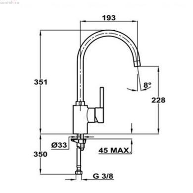 Смеситель для кухни Teka Alaior-XL H (ARK 915) (239151210) 239151200