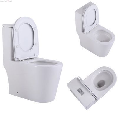 Унитаз напольный Qtap Swan Ultra Quiet QT16226080AW с бачком и сиденьям Soft Close