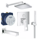 Душова система прихованого монтажу Grohe Eurocube Tempesta Cube 250 хром UA26417SC2