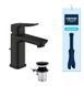 Смеситель для раковины Grohe Dice черный матовый 1018562430 с донным клапаном