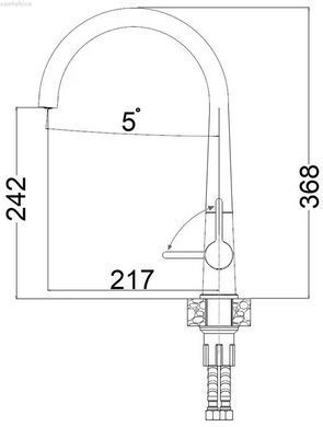 Змішувач для кухні Fabiano FKM 72 SS Inox нержавіюча сталь 8232.401.1609
