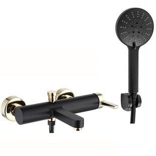 Змішувач для ванни та душу REA POLO BLACK GOLD настінний REA-B9979