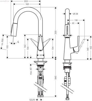 Hansgrohe alis S (цвет - сталь) 72815800