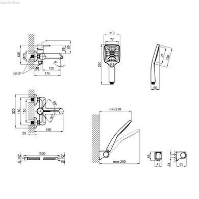 Смеситель для ванны Q-Tap Grand BCR 006
