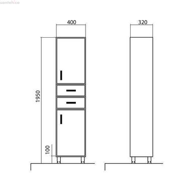 Пенал Ассоль підлоговий 40 см без кошика для білизни ОР0000072