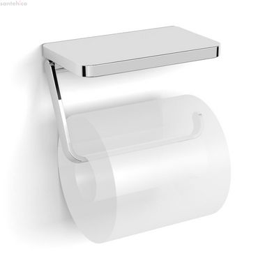 Тримач для туалетного паперу з поличкою для телефону Volle Teo хром 15-88-445