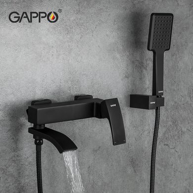 Змішувач для ванни GAPPO G3207-6, чорний