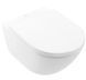 Унитаз подвесной Villeroy&Boch Subway 3.0 TwistFlush белый матовый CeramicPlus 4670T0RW з сидінням Soft Close